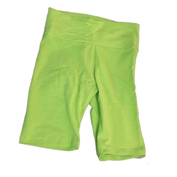 Lime green biker shorts - Picture 1 of 2